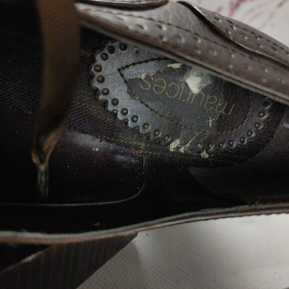 Maurices High Heel Womens Lace Up Brown Shoes Size 7.5M - Picture 8 of 9